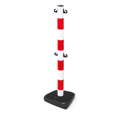 Plastic Stanchion (Red / White) 2 pair of hooks
