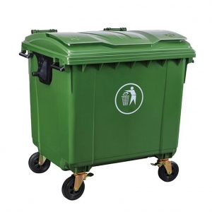四輪回收托桶(綠) 1000L