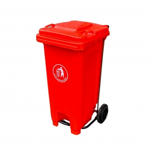 經濟型腳踏式托桶(紅)120L
