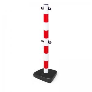 Plastic Stanchion (Red / White) 2 pair of hooks