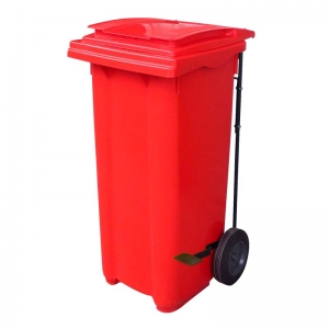 腳踏式托桶(紅) 120L