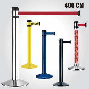 Retractable belt barrier - 400cm