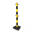 Plastic Stanchion (Yellow / Black) 2 pair of hooks
