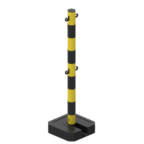 Foldable Plastic Stanchion (Red / White) 2 pair of hooks