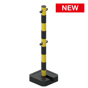 Foldable Plastic Stanchion (Red / White) 2 pair of hooks